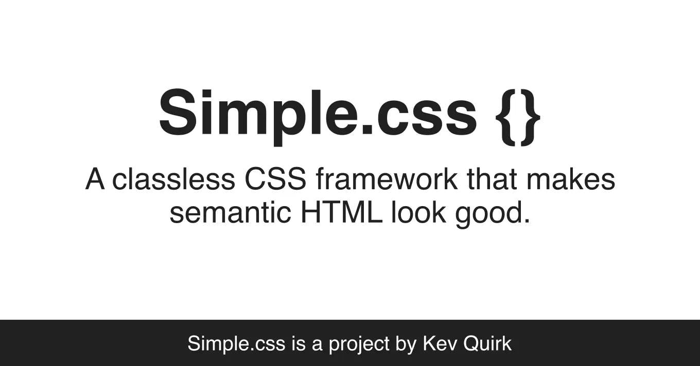 Simple.css - A CSS framework